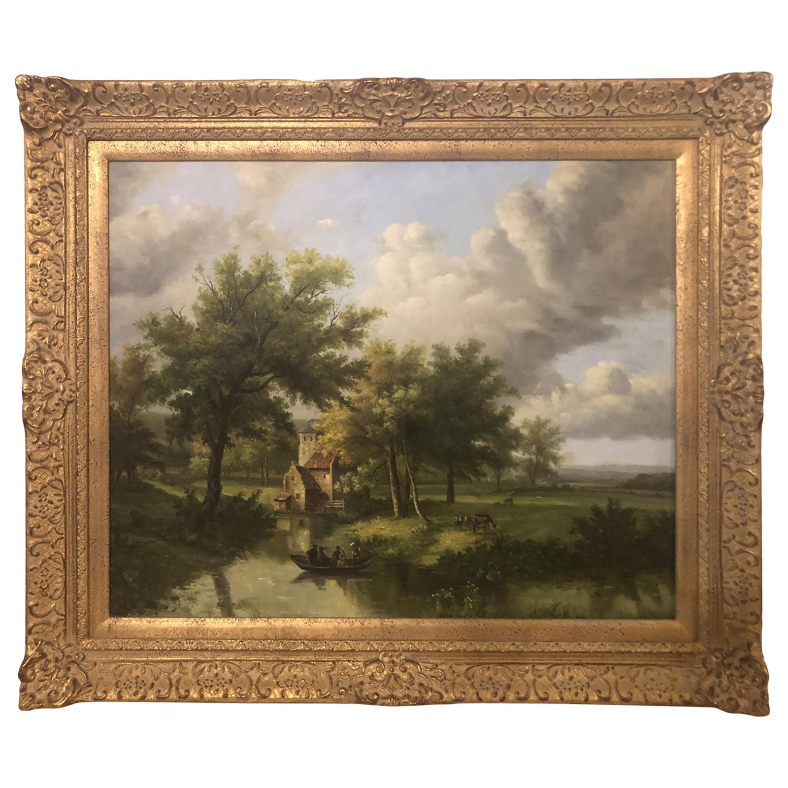 Oil on Canvas Landscape Painting, Signed by N.Bingham