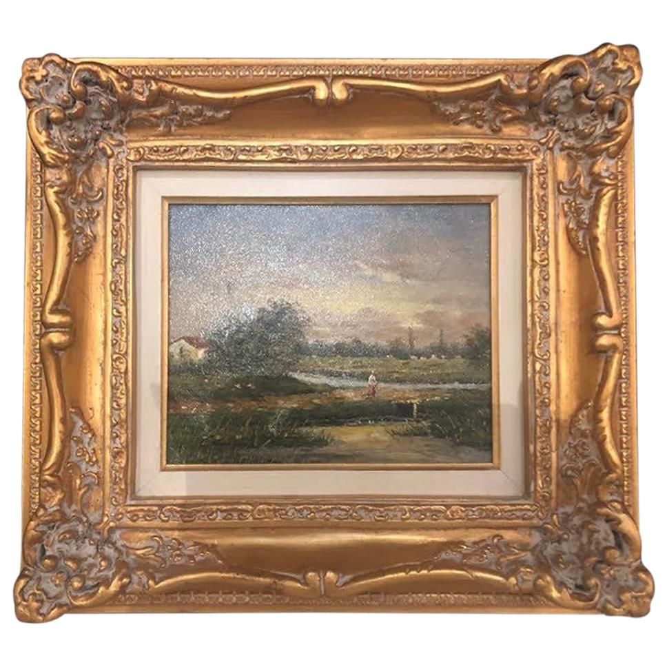 Oil on Canvas Landscape Painting Signed by Artist