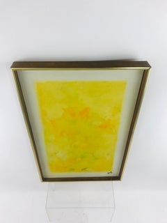 Oil on Canvas Listed Artist Sheila Isham "Abstract Yellows"