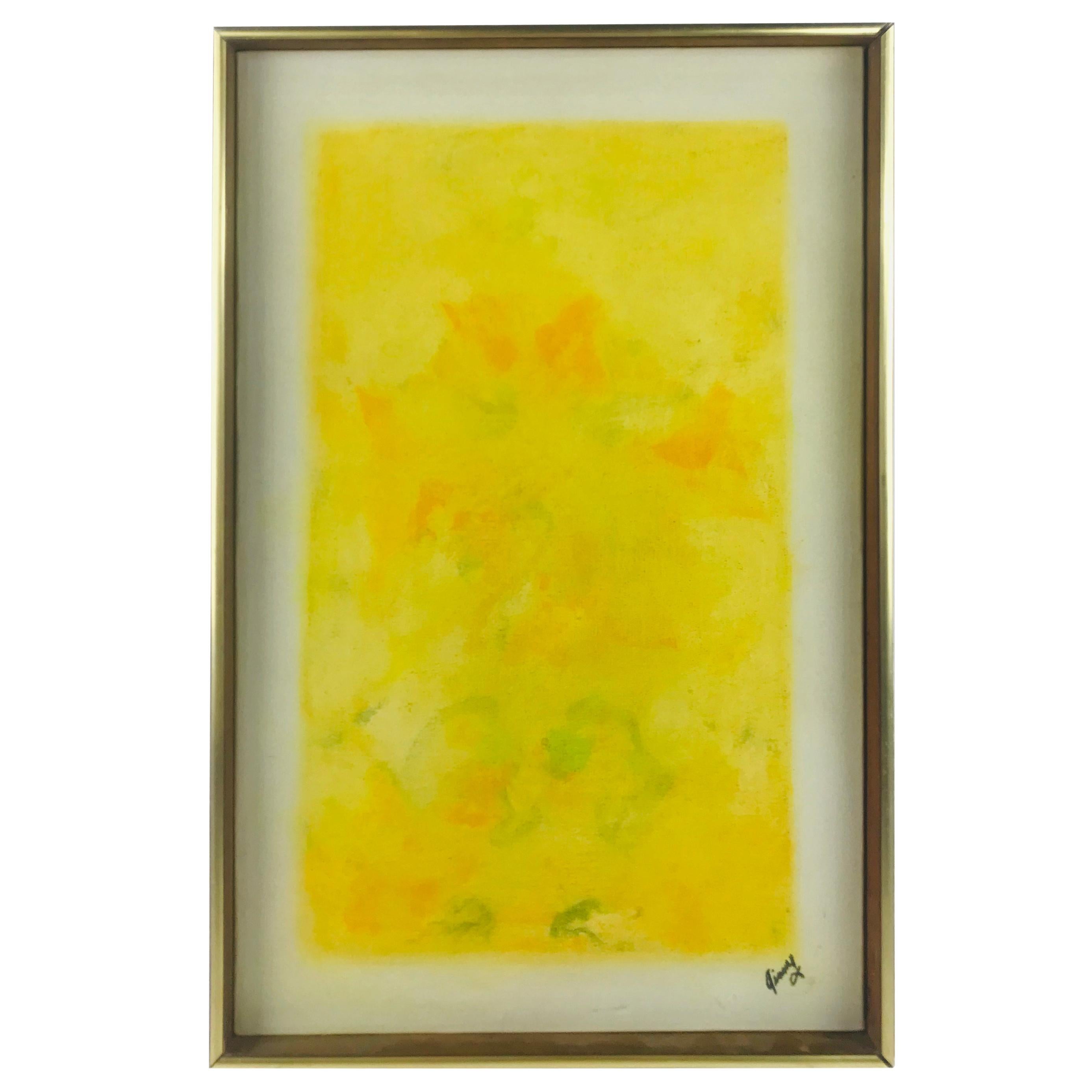 Oil on Canvas Listed Artist Sheila Isham "Abstract Yellows"