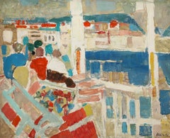 Huile sur toile Lying on  La plage de Gustav Bolin