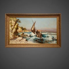 Peinture marine du peintre français Jules Izier