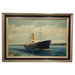 Oil on Canvas "Marine" Signed by Rafael Monleón