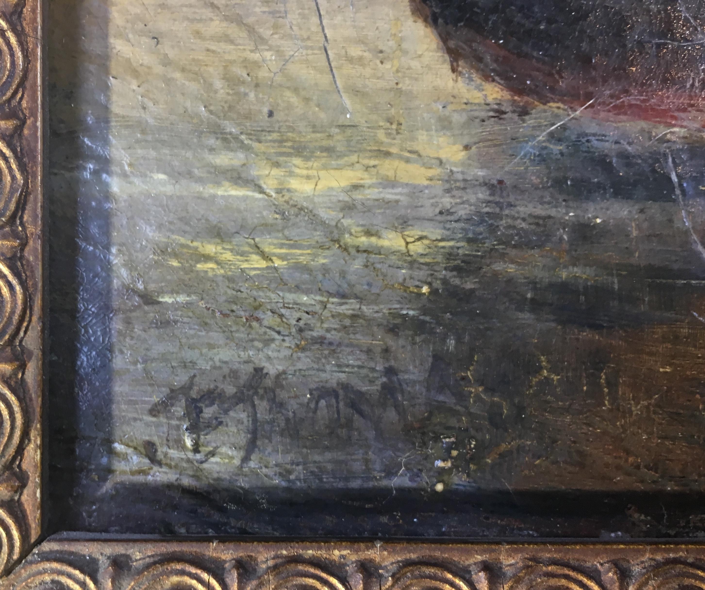Oil on Canvas Seascape Painting, Signed Scenes from Whitby, England 3