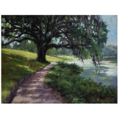 Oil on Canvas "Middleton Place" Tree Scene Middleton Plantation by Sue Foell