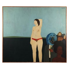 Oil on Canvas Nude, James S. Strombotne 'b. 1934, American, California'