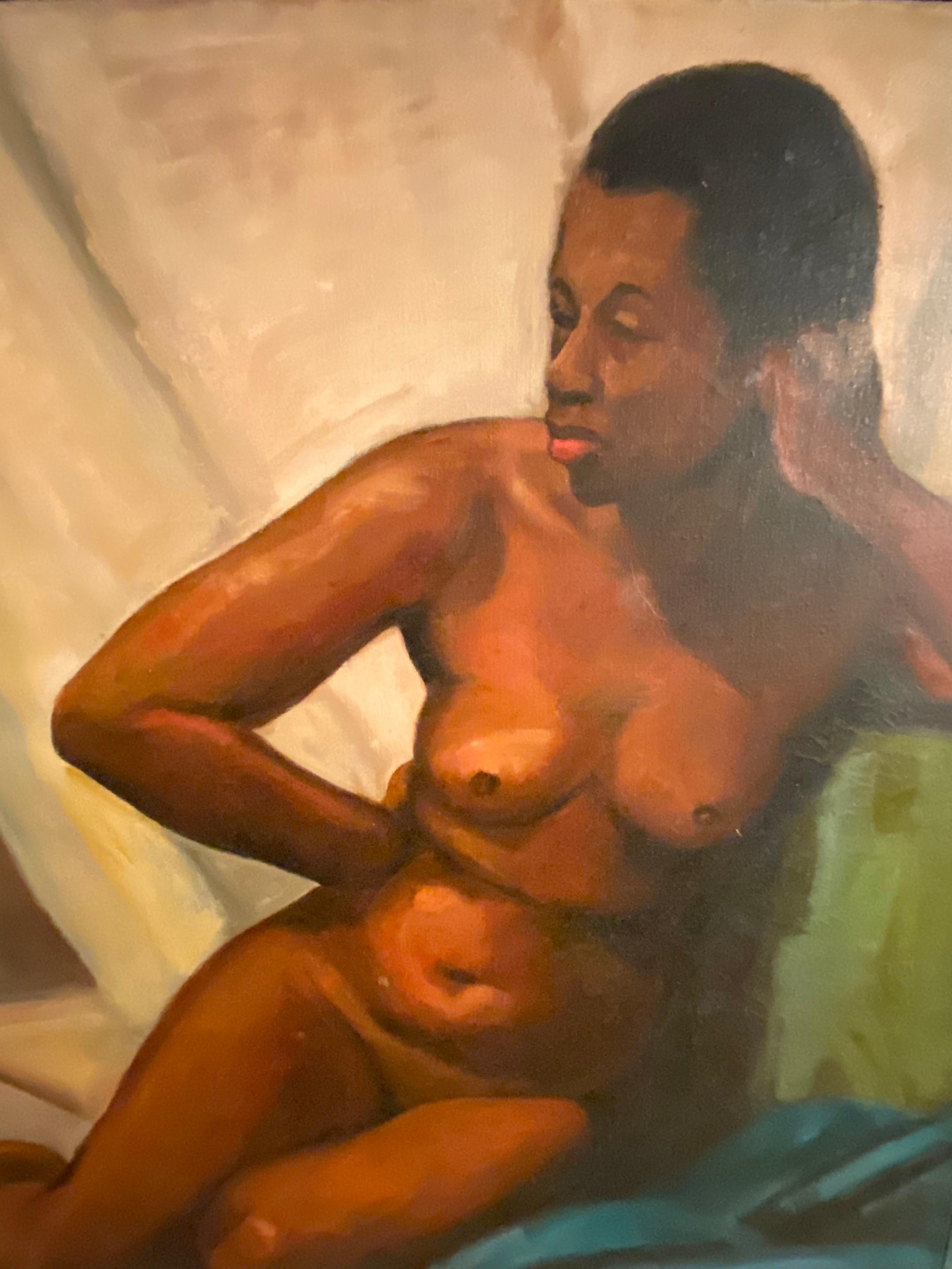 Oil on Canvas Nude Painting In Good Condition In San Antonio, TX