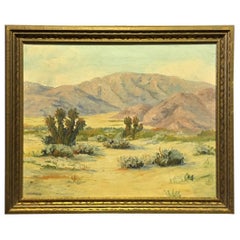 Oil on Canvas of a Desert Scene, Signed E. Erwin