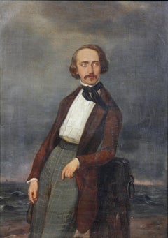 Óleo sobre lienzo de Edgar Allan Poe