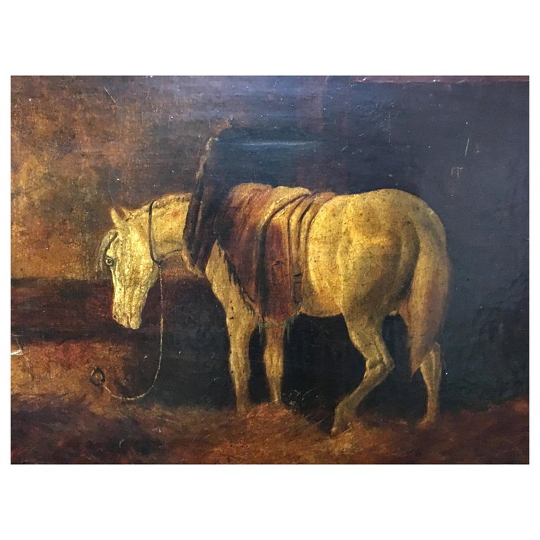 Oil on Canvas of a Horse, Signed For Sale