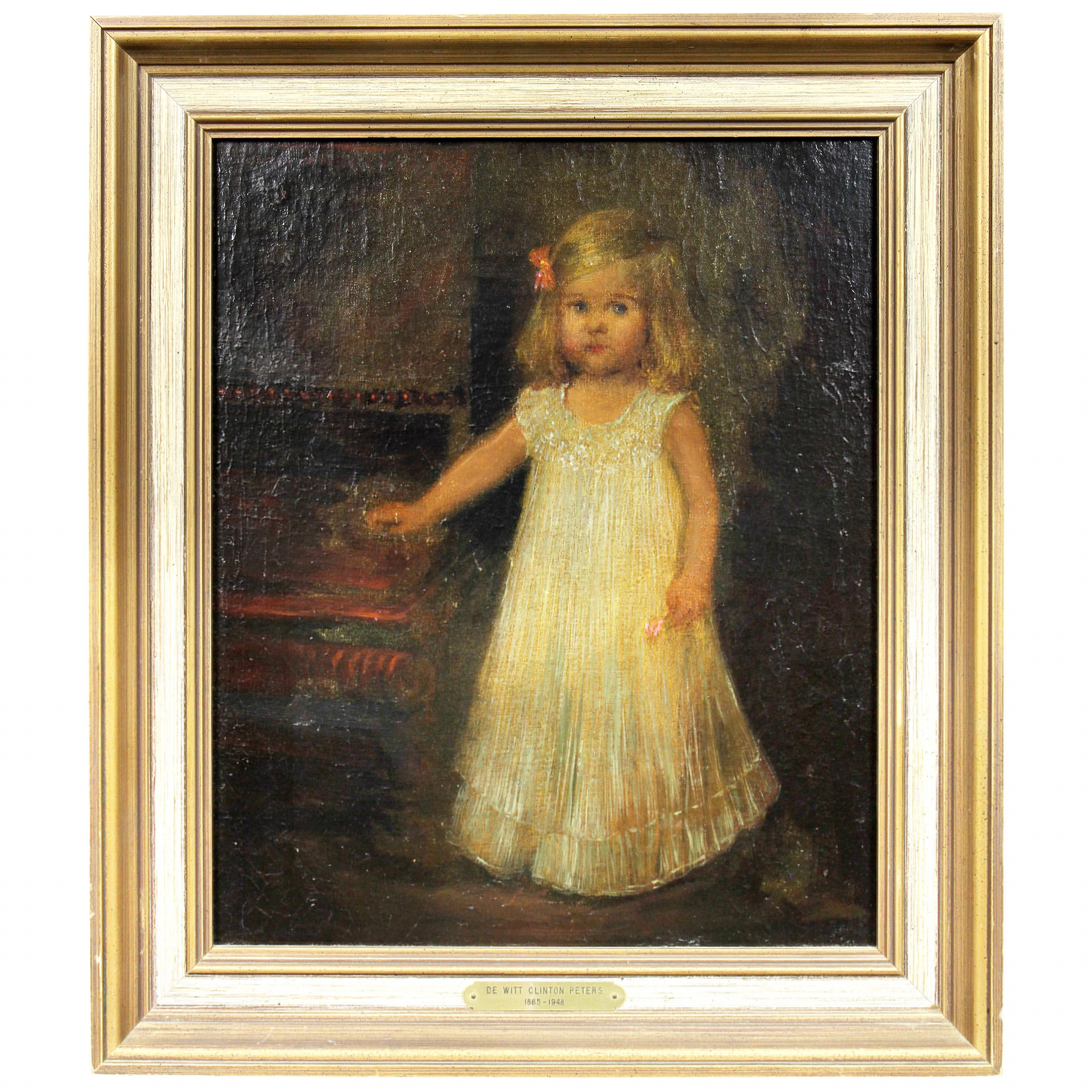 Oil on Canvas of a Young Girl
