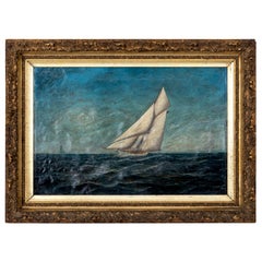 Oil on Canvas of America's Cup Yacht Race