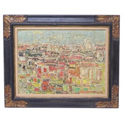 Oil on  Canvas of an  Abstract View of Rome by Andre Cottavoz 