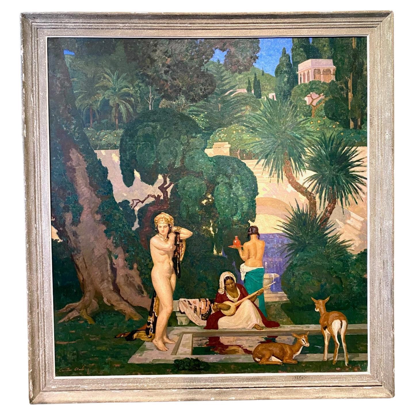 Olio su tela di "Bathsheba" di Émile Aubry