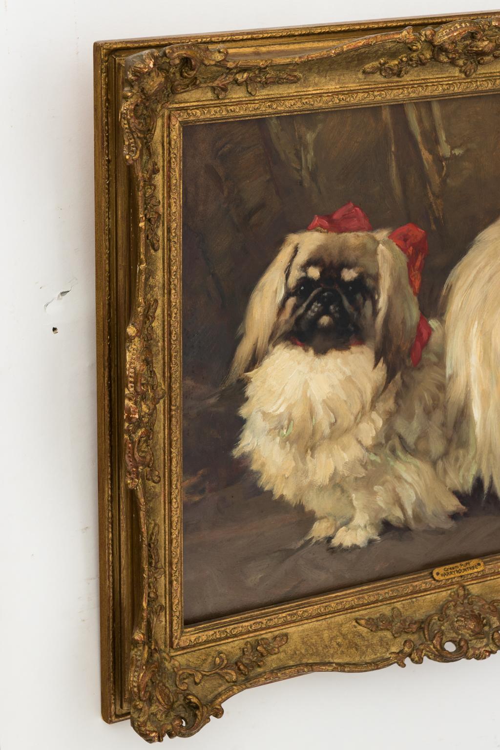 Oil on Canvas of Dog by Harry Roundtree, circa 1930 2