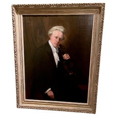 Oil on Canvas of Einer Hansen First Violinist Boston Symphony Orchestra and Pops