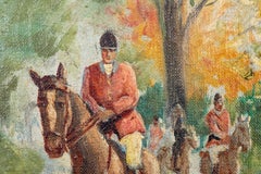 Oil on Canvas of Fox Hunt Scene