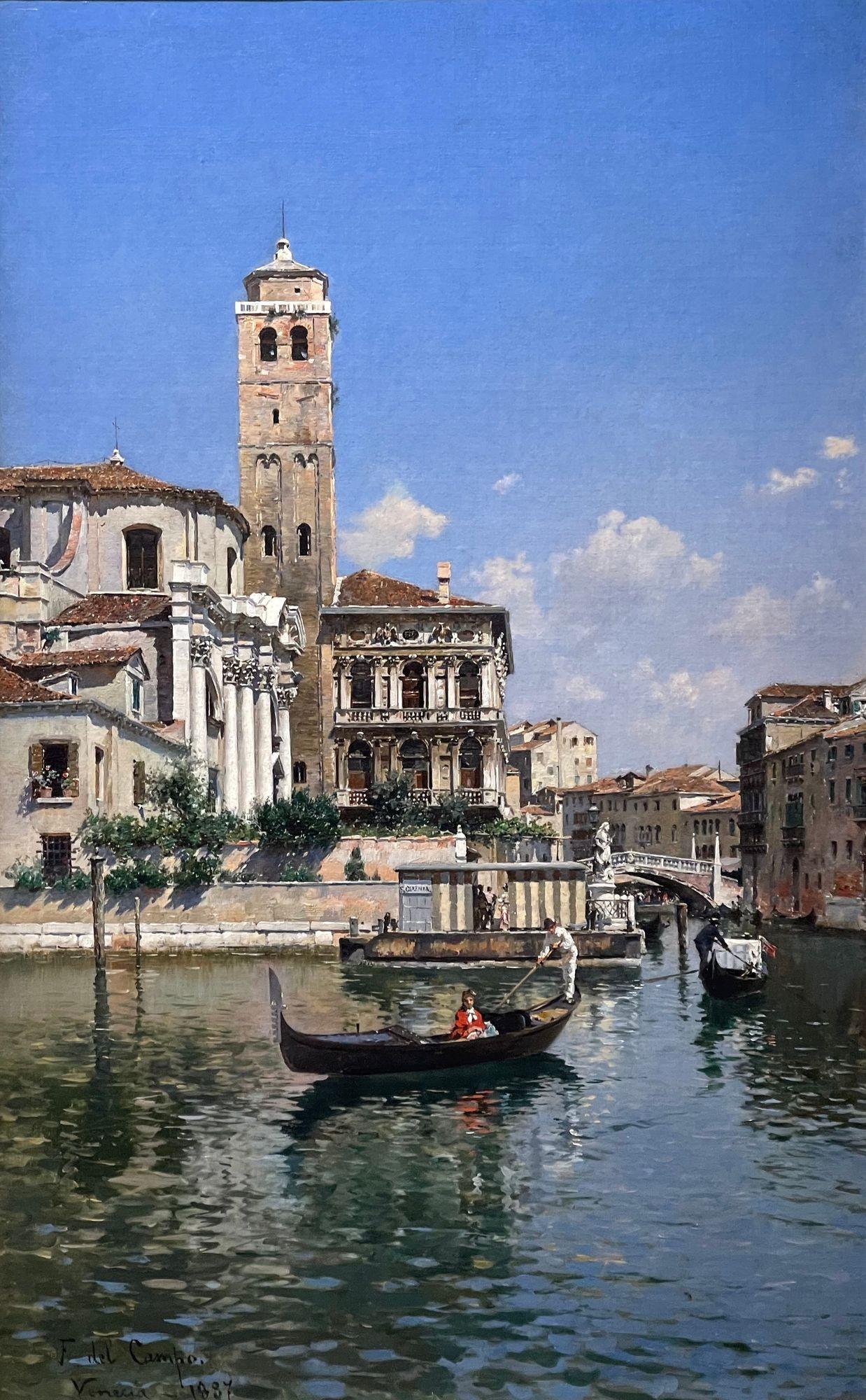 Oil on canvas of Venice by F.D. Campo (Italienisch) im Angebot