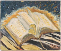Oil on Canvas, Oil painting by Evelyne Luez, 20th century.
