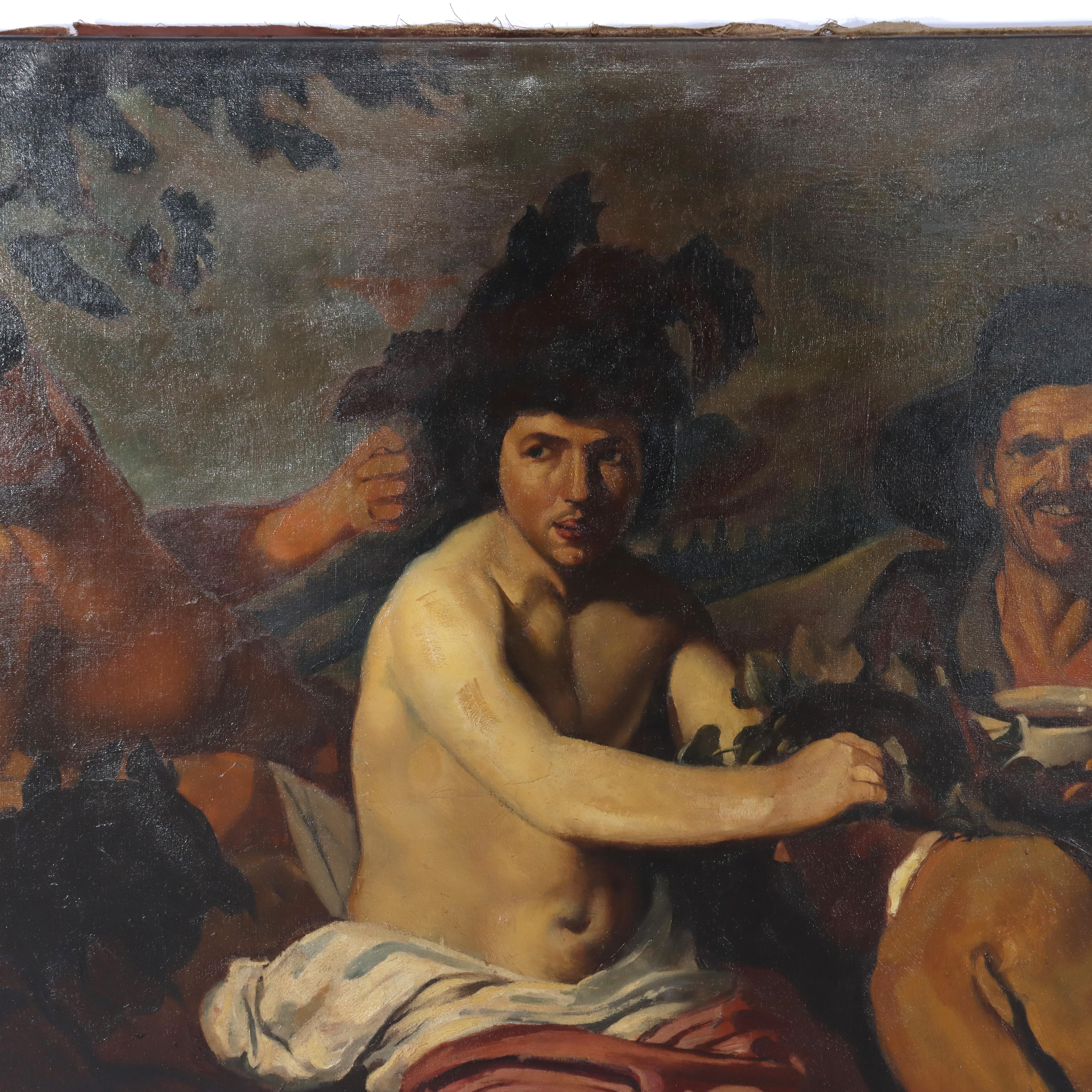 20ième siècle Huile sur toile Copie d'un vieux maître de Velazquez 