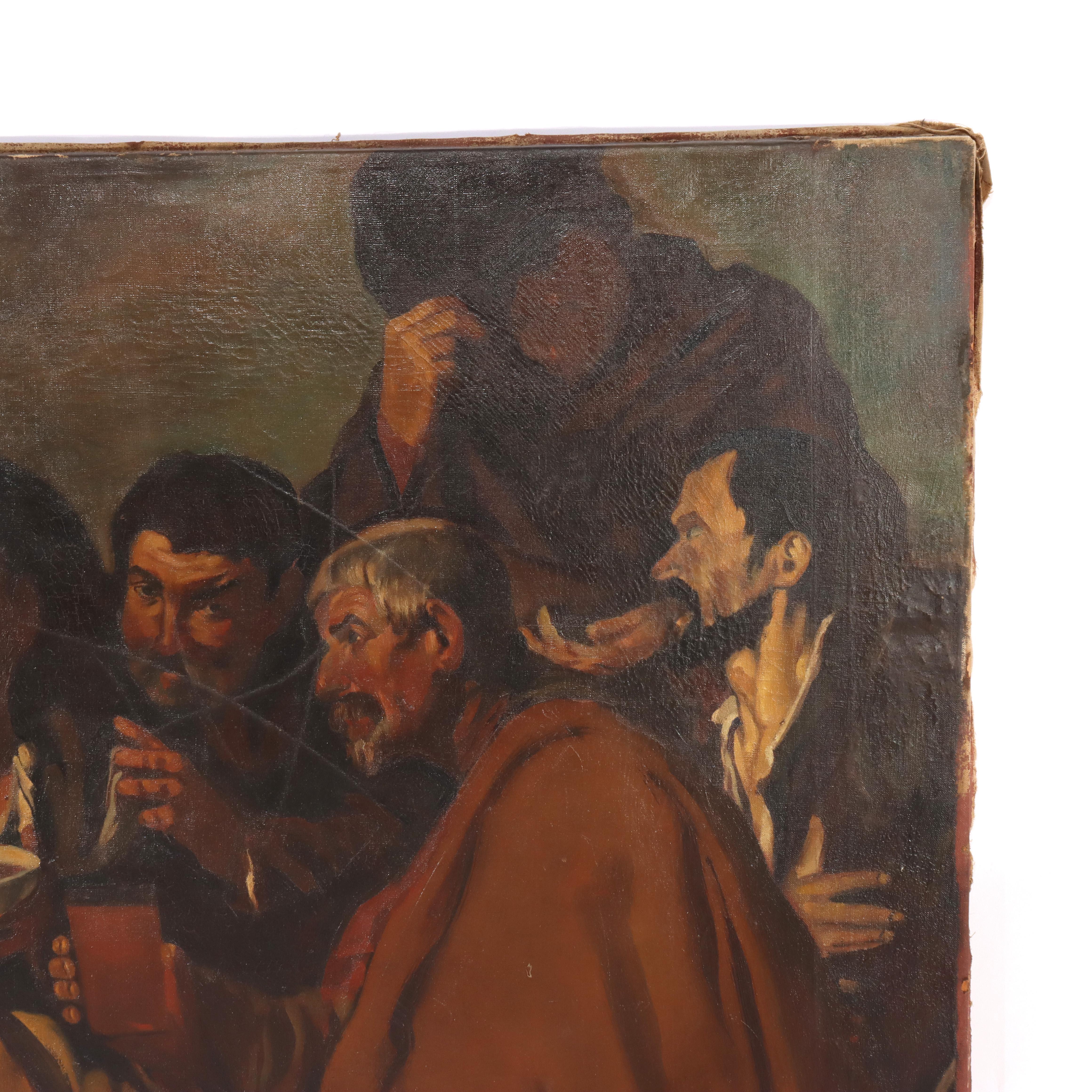 Huile sur toile Copie d'un vieux maître de Velazquez 