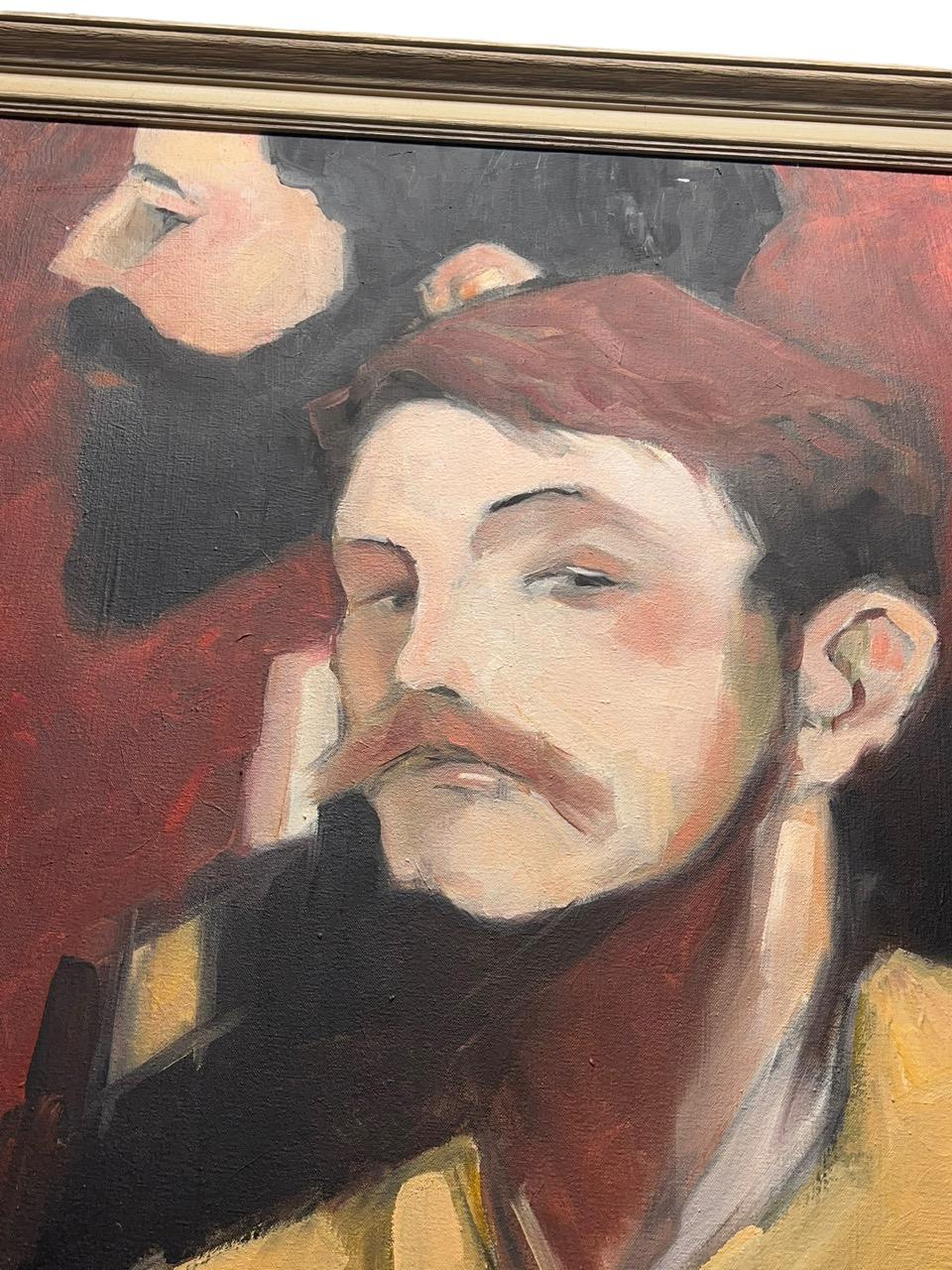 Americano Dipinto a olio su tela dell'artista Clifford Bailey, intitolato Oh'red in vendita