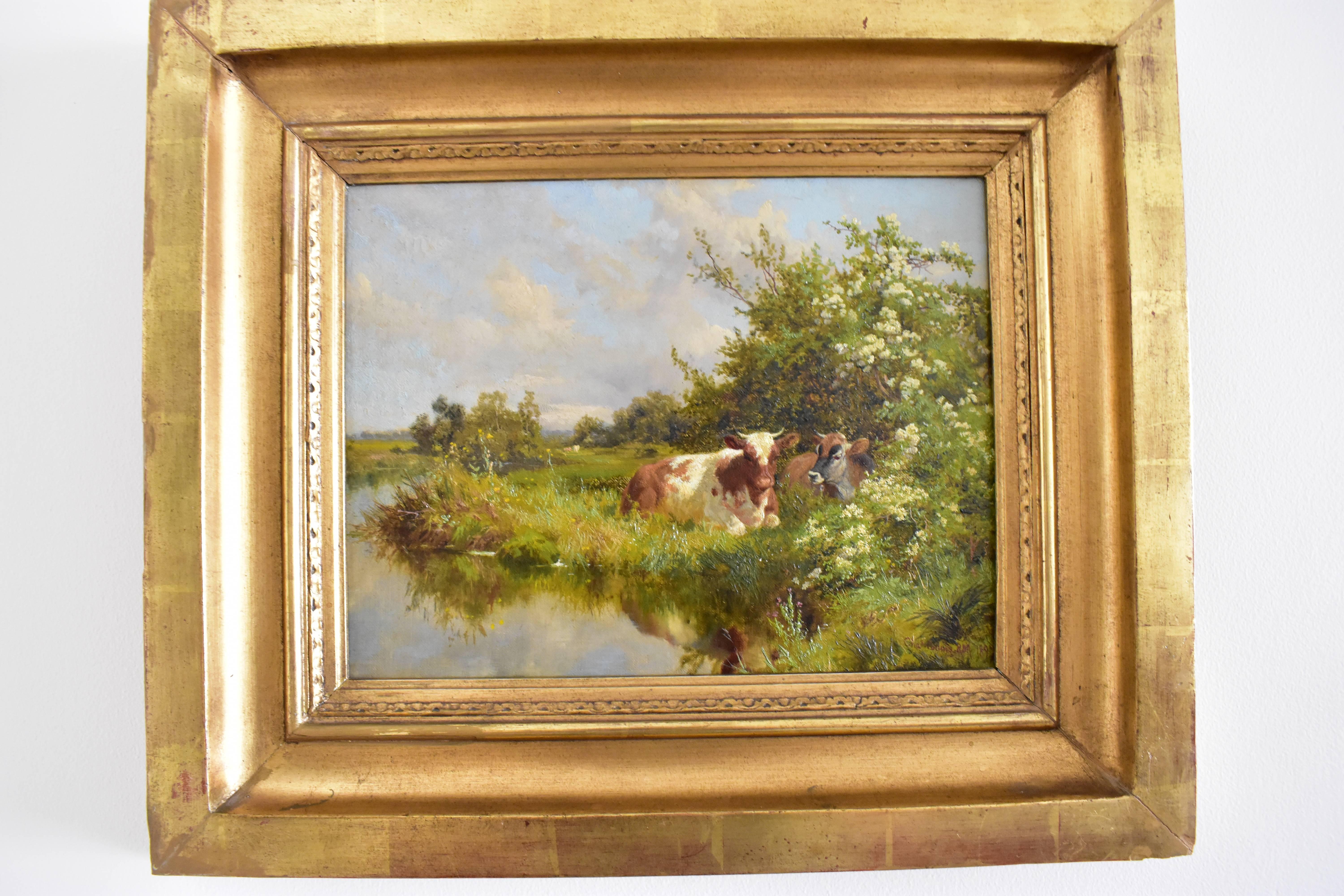 Romantic Oil on Canvas Painting by Charles Collins 