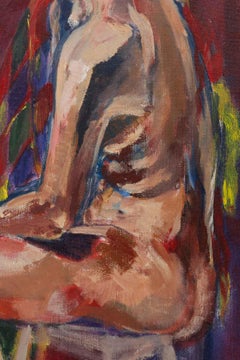 Oil on Canvas, Painting by Evelyne Luez, XXth Century.