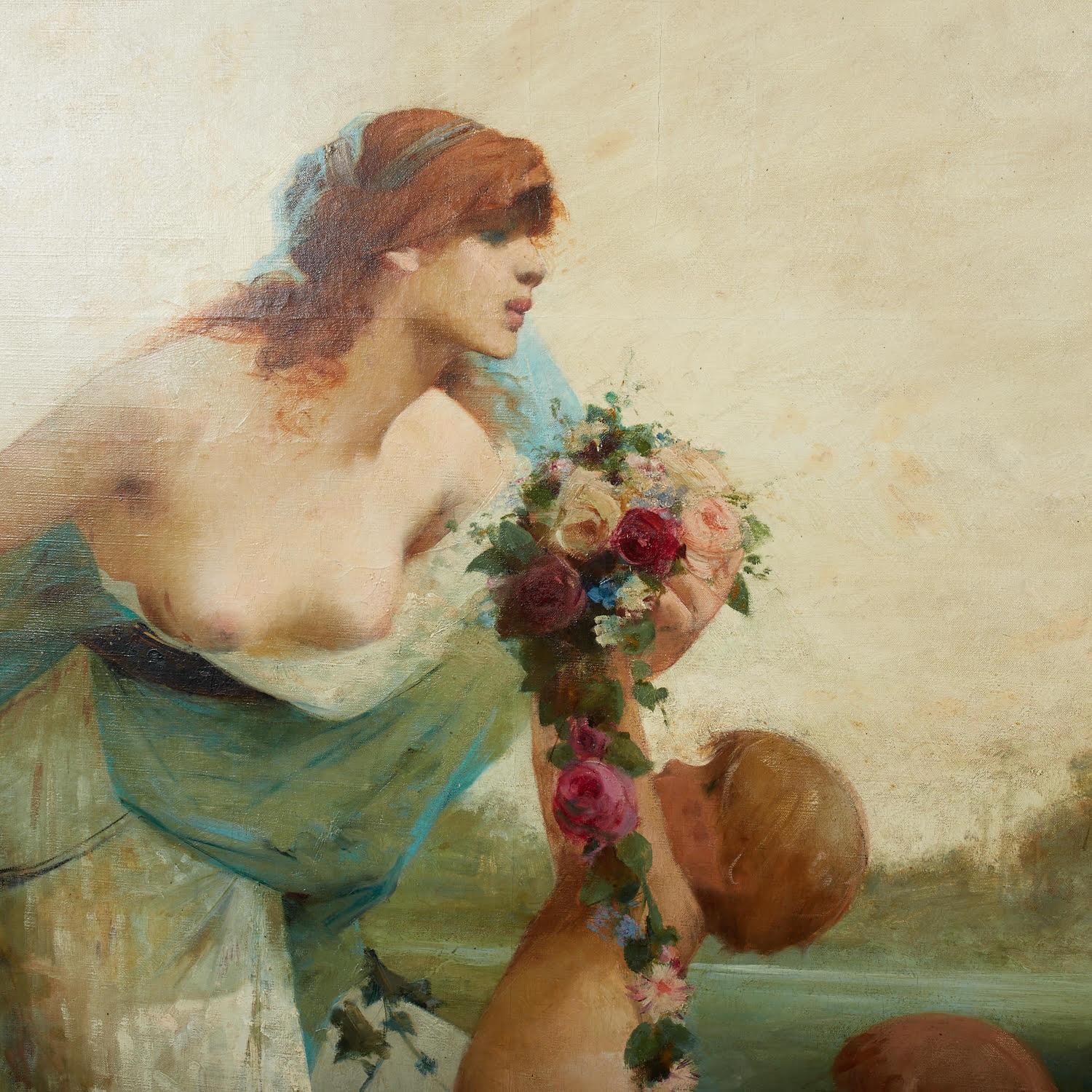 Óleo sobre lienzo, pintura de Georges Picard, primavera, principios del siglo XX, periodo Art Nouveau.

Pintura, óleo sobre lienzo de Georges Picard que representa una interpretación de la primavera, principios del siglo XX, periodo Art Nouveau,