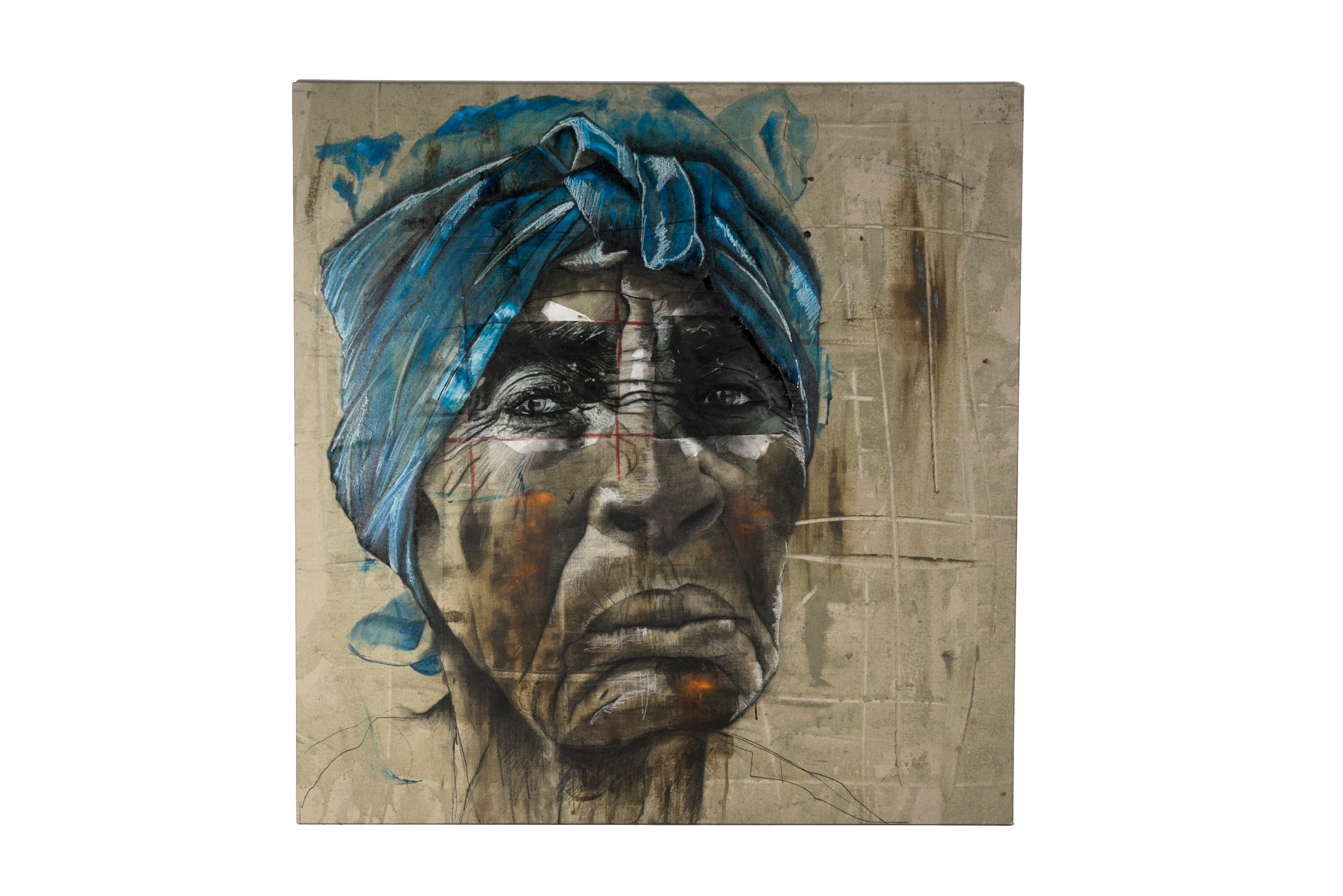 Very nice painting showing an old African woman
by Virginie Gaillet.