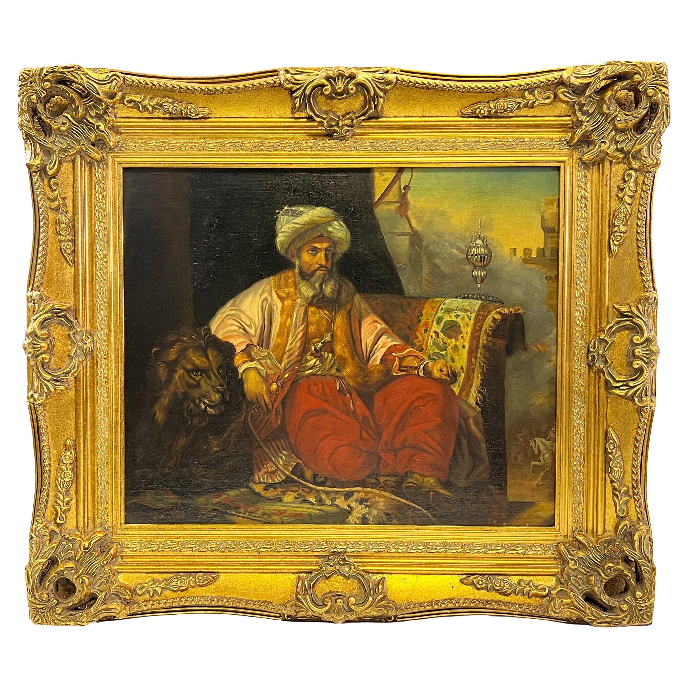Oil on Canvas Painting, Depicting Mohammed Ali's, Massacre of the Mamluks