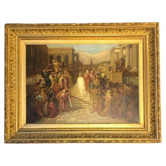 Oil on Canvas Painting Depicts Christ by Eugene Hindle