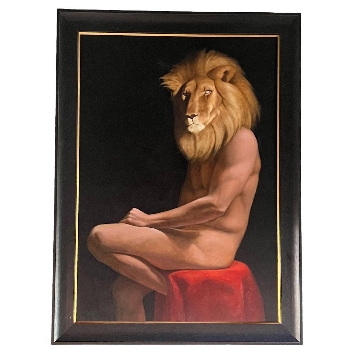 Pittura olio su tela "El Estafador" di Diego Cabral, 2022