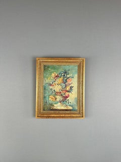 Peinture à l'huile sur toile Nature morte florale, Londres, 19e siècle