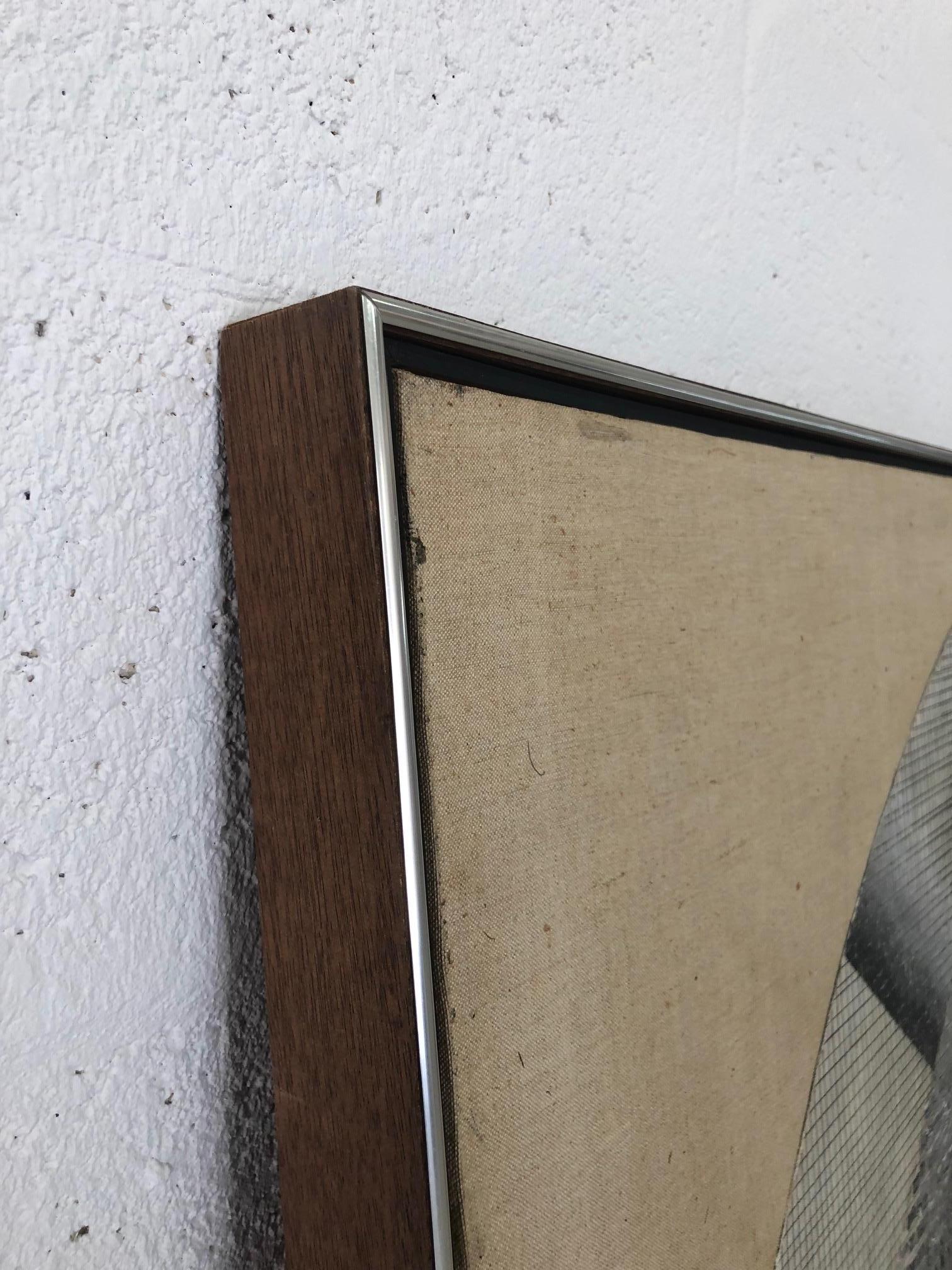 Dipinto a mano Quadro astratto olio su tela di Edward Giobbi in vendita