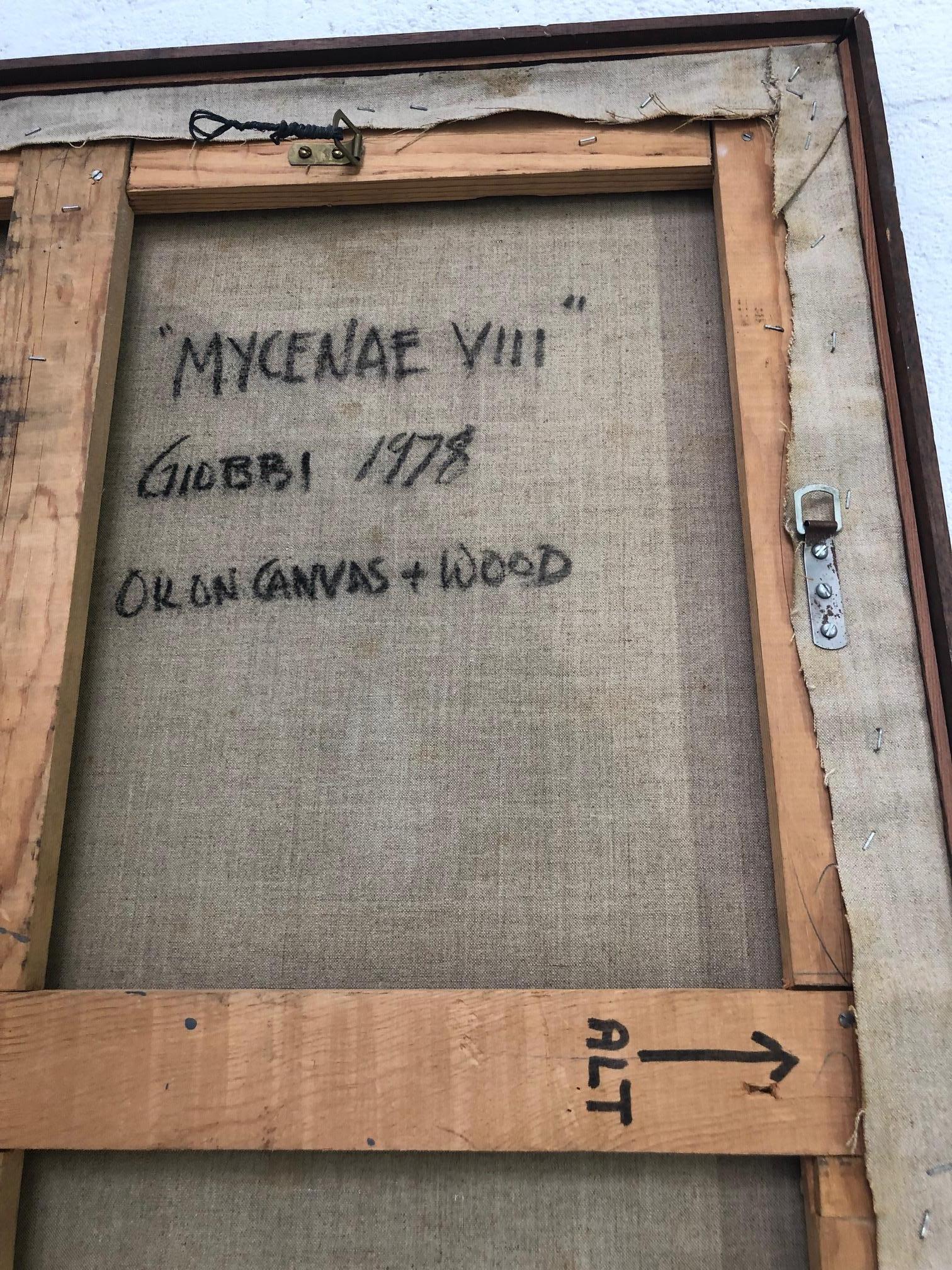 XX secolo Quadro astratto olio su tela di Edward Giobbi in vendita