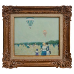 Vintage  Hot Air Balloons Painting by Andre Gisson