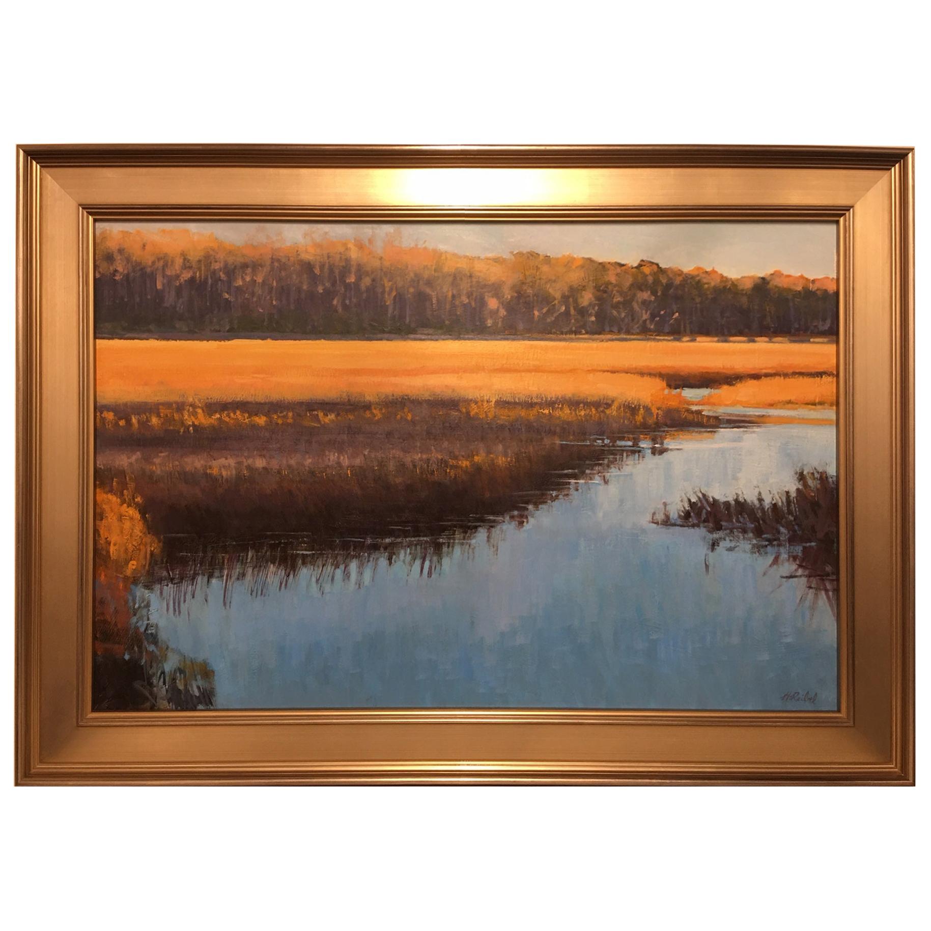 Oil on Canvas Painting "Let There Be Light in the Low Country", Michael Reibel