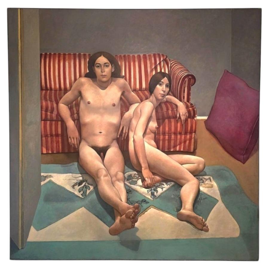 Oil on Canvas Painting, Nude, American 1972