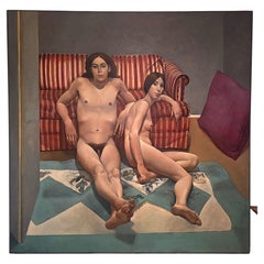 Oil on Canvas Painting, Nude, American 1972