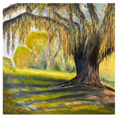 Oil on Canvas Painting "Oak at Middleton Plantation", Lawrence Snider
