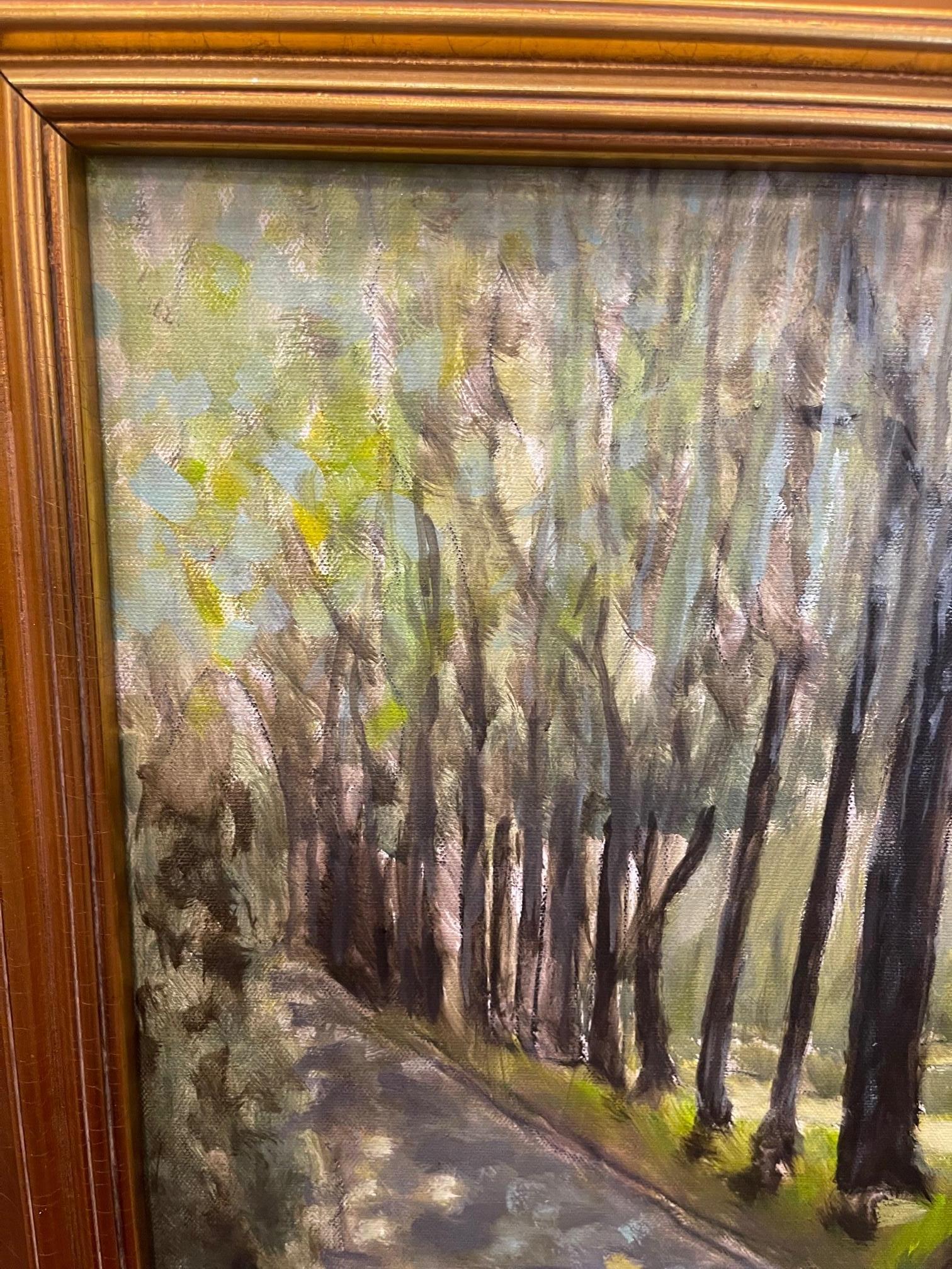 Peinture à l'huile sur toile « Oaks Along the River » de Lawrence Snider en vente 1