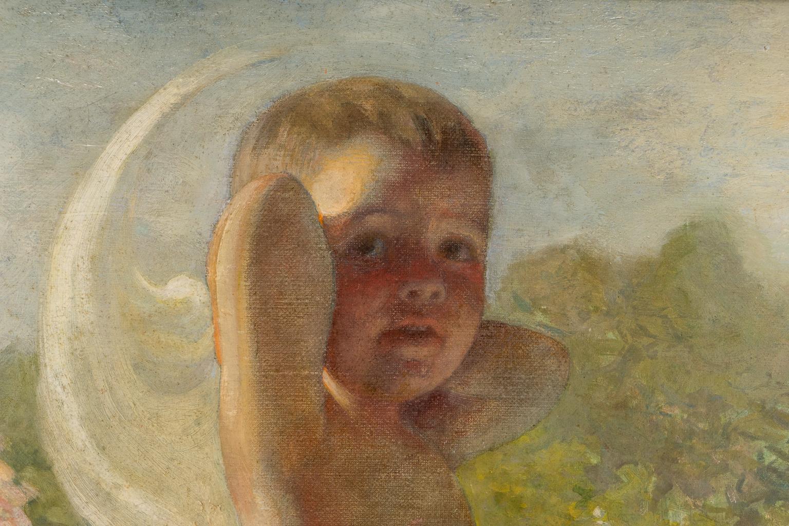 20ième siècle Peinture allégorique d'un enfant par Kate Frances Swope en vente