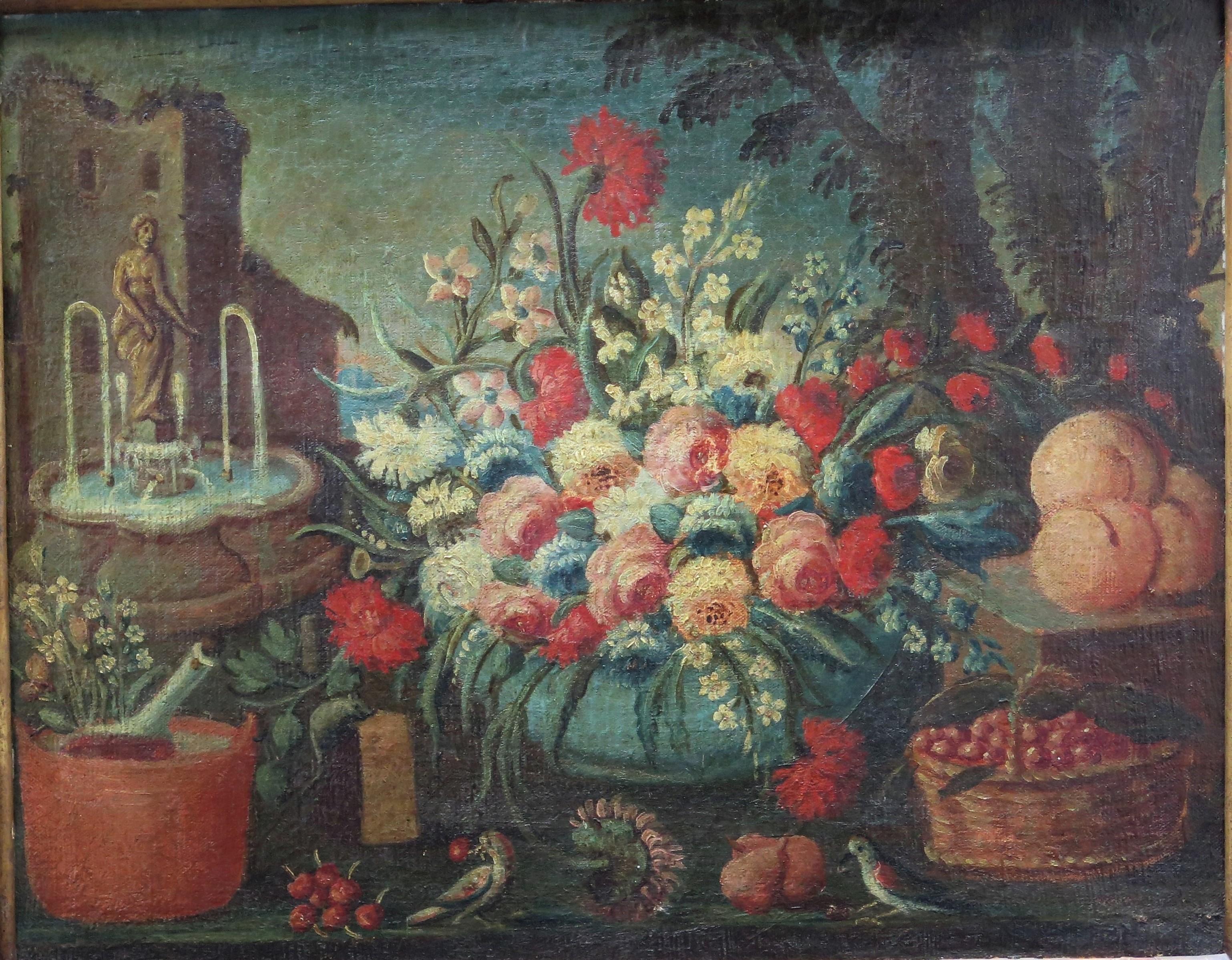 Peinture à l'huile sur toile d'un ensemble floral en vente 7