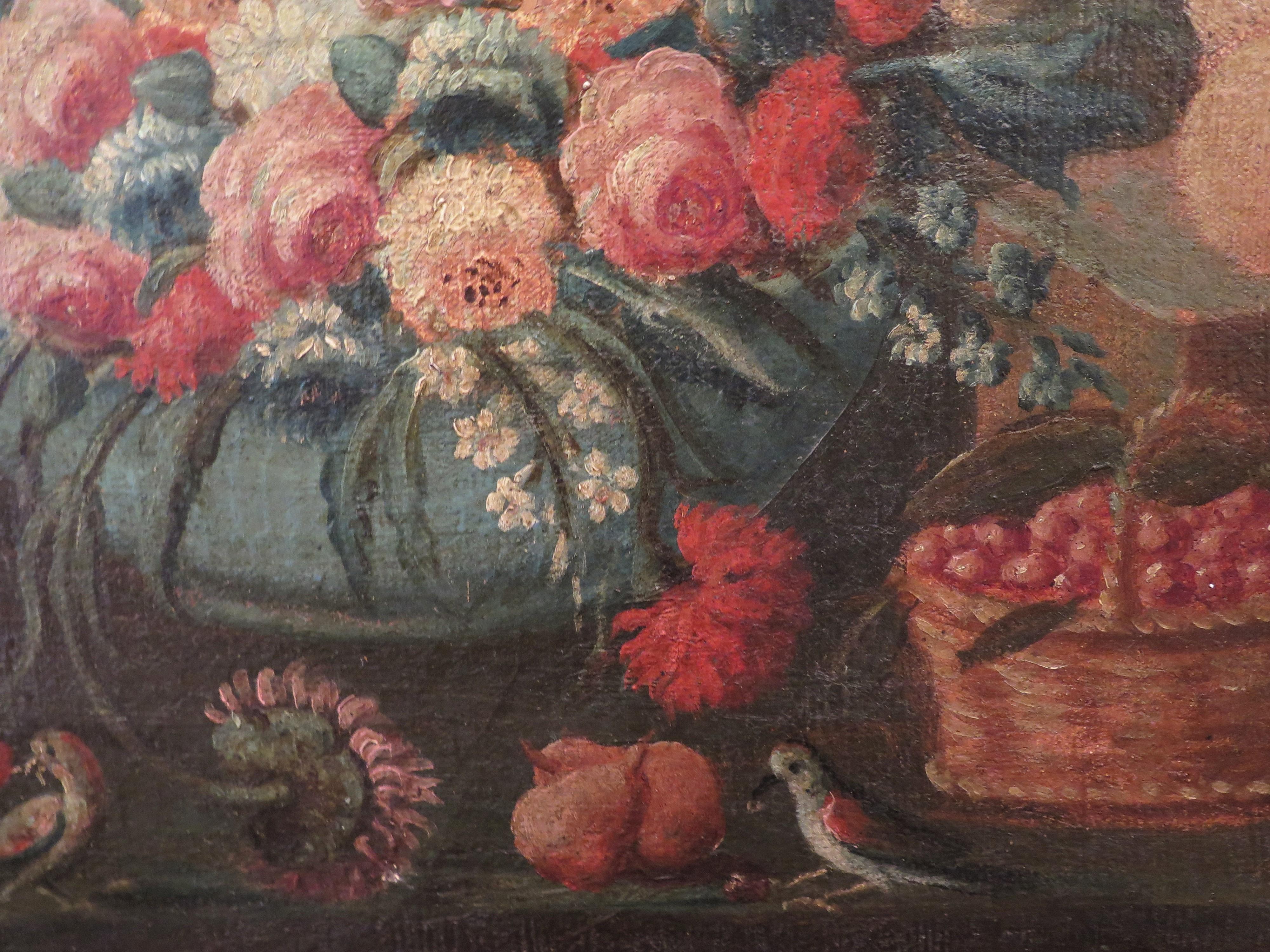 Peinture à l'huile sur toile d'un ensemble floral en vente 2
