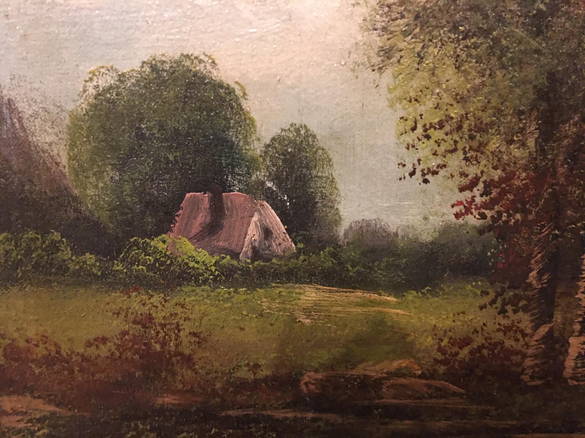 Oil on Canvas Painting of a Summer Landscape, Late 19th Century 2