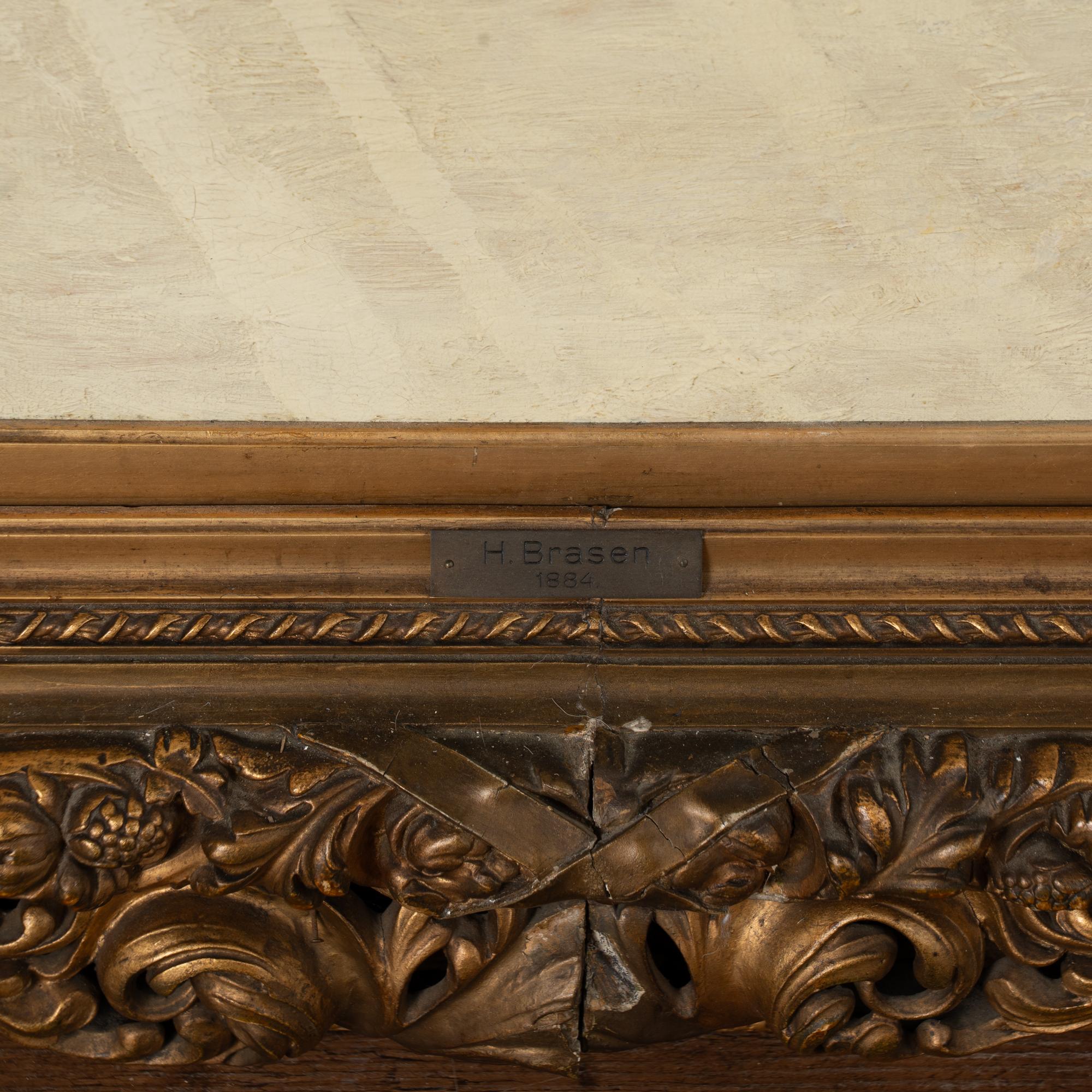 Öl auf Leinwand Gemälde von Paar in der Nähe des Gardasees, Italien Signiert und datiert 1884 im Angebot 5
