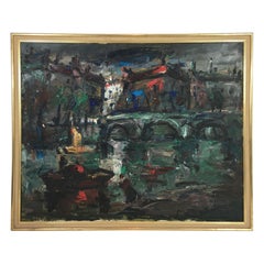 Oil on Canvas Painting, Signed, circa 1960
