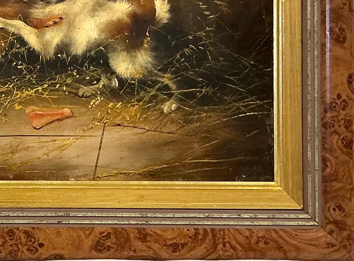 Öl auf Leinwand Gemälde, Gemälde „Terrier spielerisch kämpft“ von Frank Cassell im Zustand „Gut“ im Angebot in Bradenton, FL