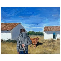 Oil on Canvas Painting "The Slaughter" by Geiler Gonzalez